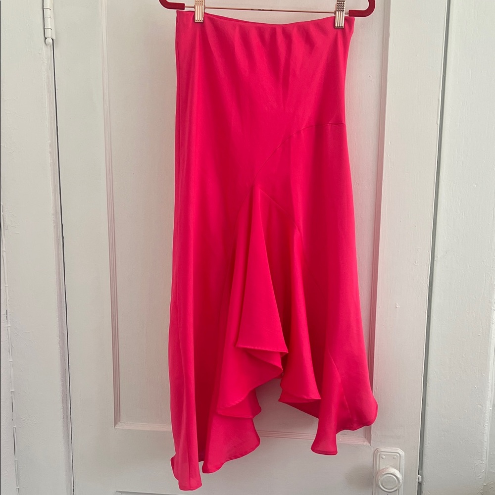 Anthropologie Asymmetrical Pink Skirt